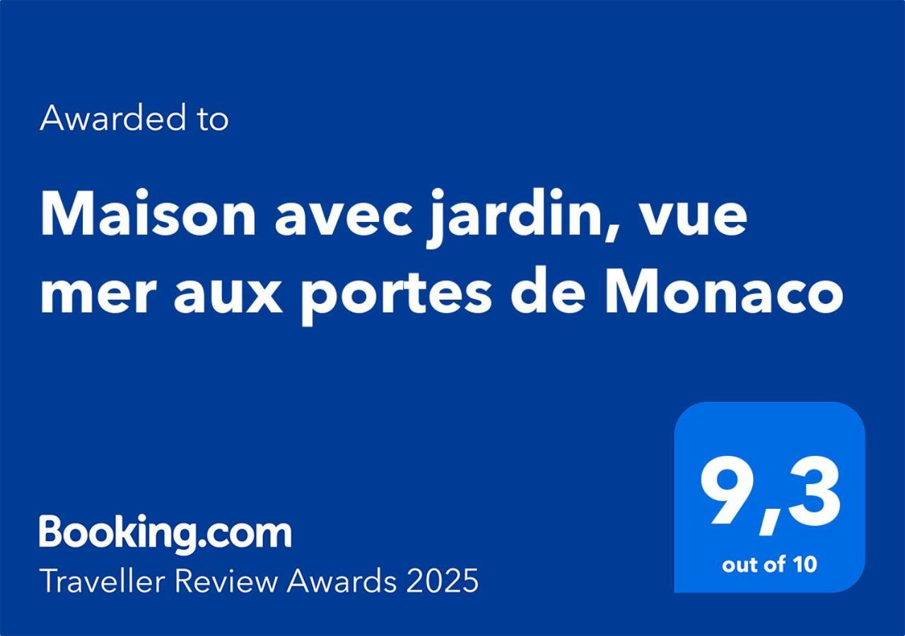 Maison Avec Jardin, Vue Mer Aux Portes De Monaco 보솔레이 외부 사진